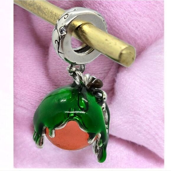 Poisoned Apple Charm S925 Sterling Silver Slide-On Bracelet Disney Villain Inspo - Picture 11 of 11